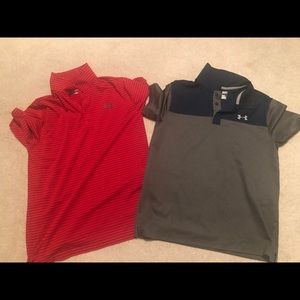 Boys Under Armour Golf Polo Shirts Size Large